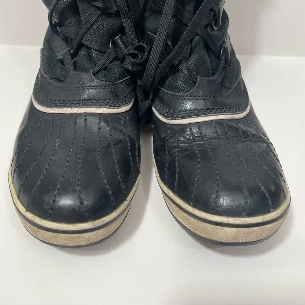 Sorel Black Fur Lined Ankle Winter Boots